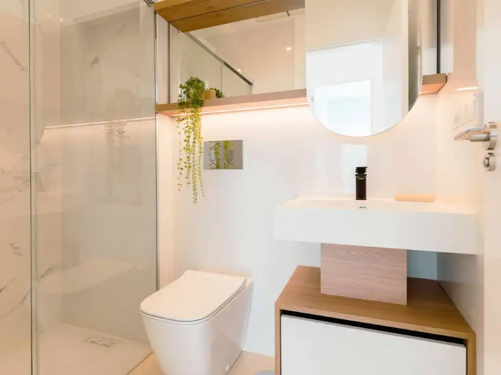 Bathroom of Apartments for sale in Rojales  with Air Conditioner, Private garden and Community pool