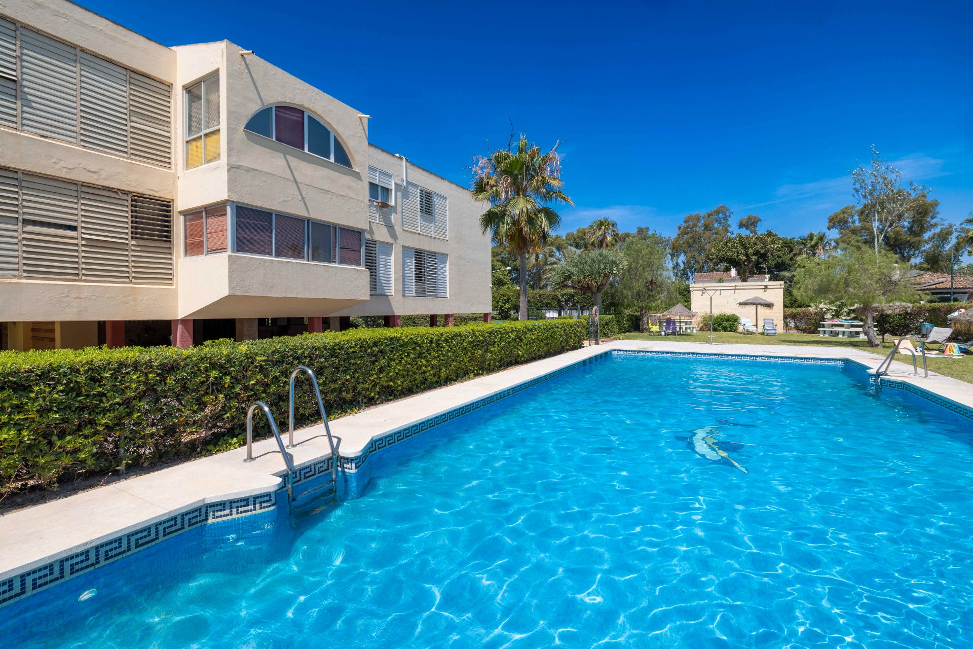 Swimming pool of Flat for sale in Málaga Capital  with Air Conditioner, Heating and Private garden