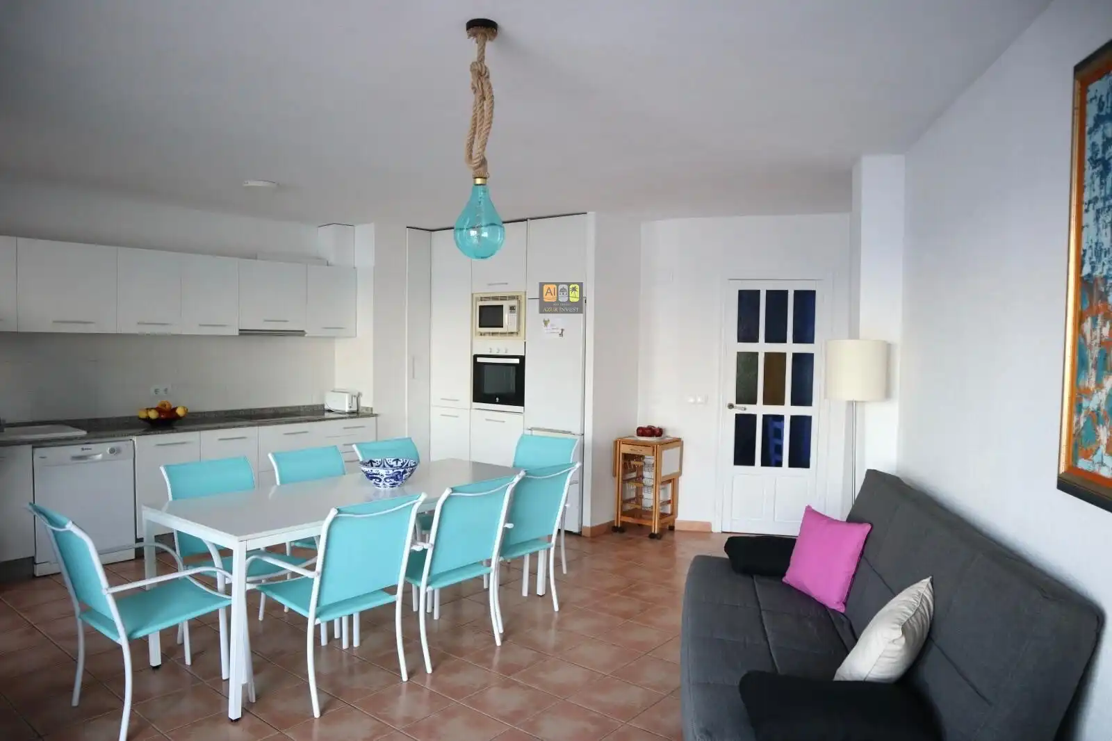 Esszimmer von Dachboden zur Miete in Altea mit Terrasse und Möbliert