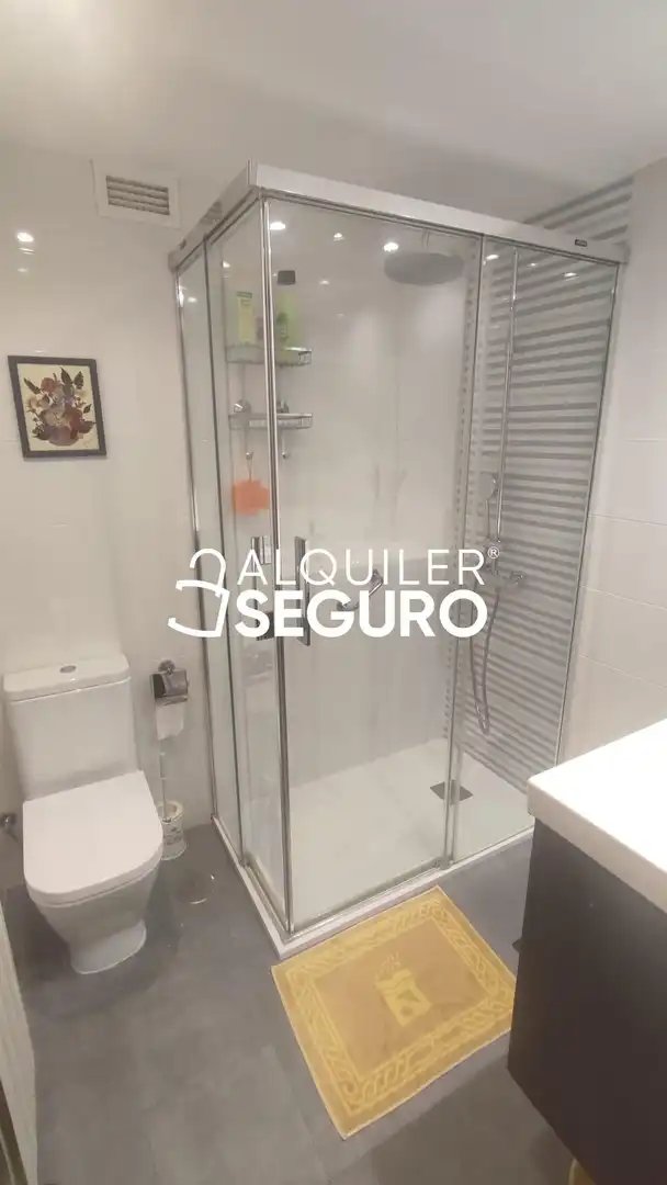 Bany de Pis de lloguer en Madrid amb Calefacció, Terrassa i Moblat