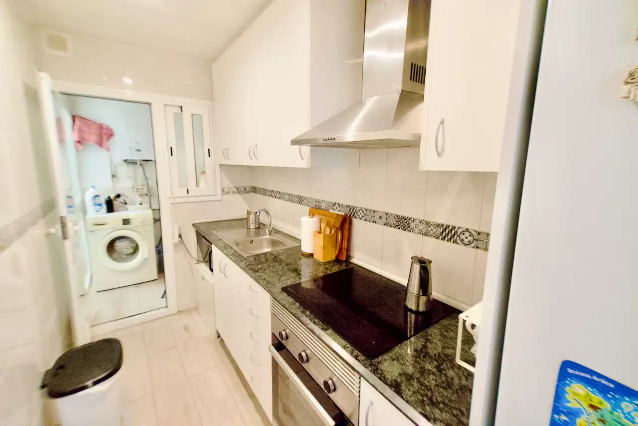 Küche von Wohnung zum Verkauf in Terrassa mit Klimaanlage, Heizung und Parkett