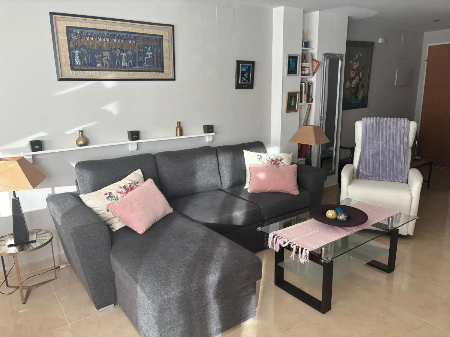 Sala d'estar de Pis de lloguer en Oliva Nova