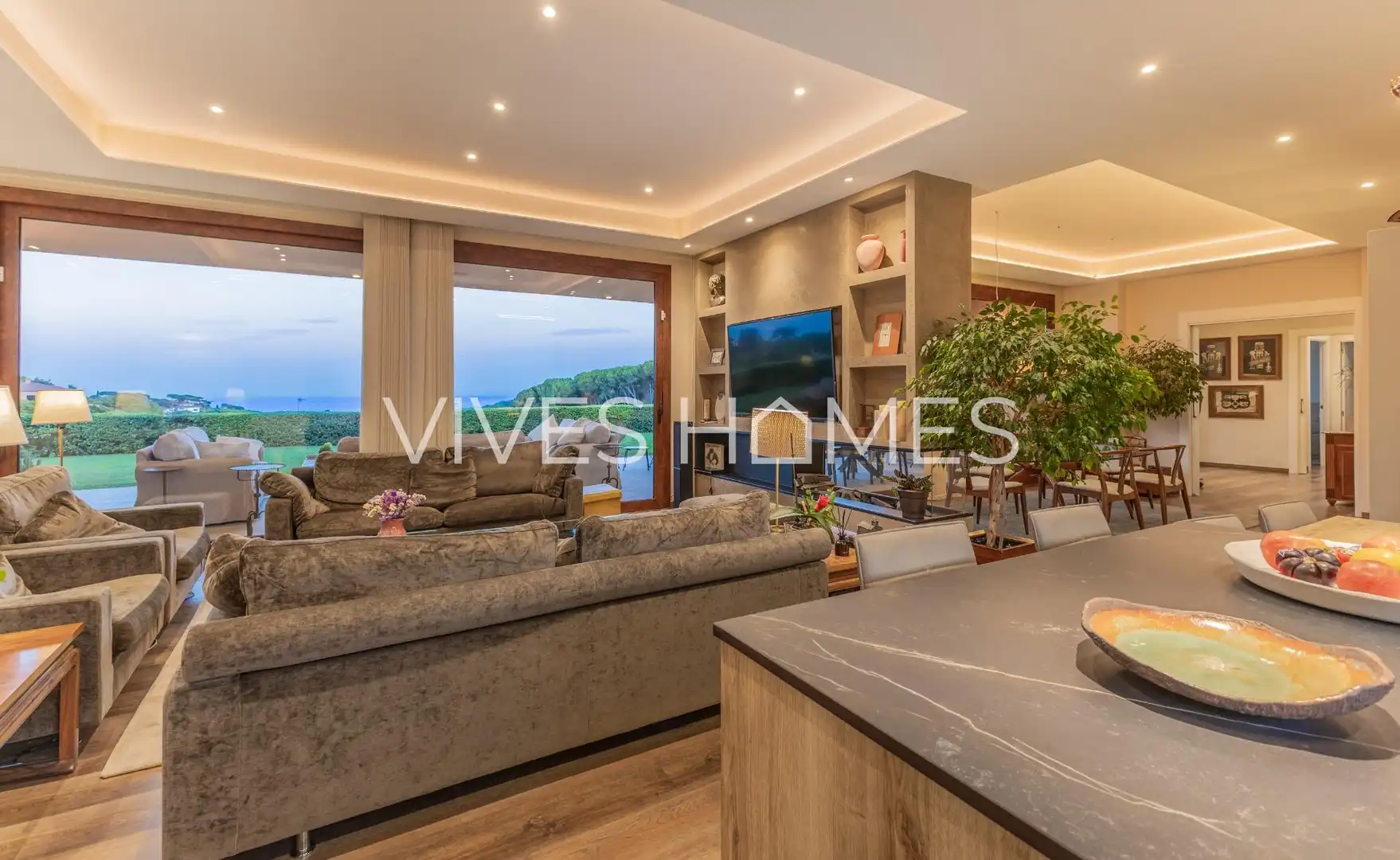 Sala de estar de Casa o chalet en venta en Sant Vicenç de Montalt con Aire acondicionado, Calefacción y Jardín privado