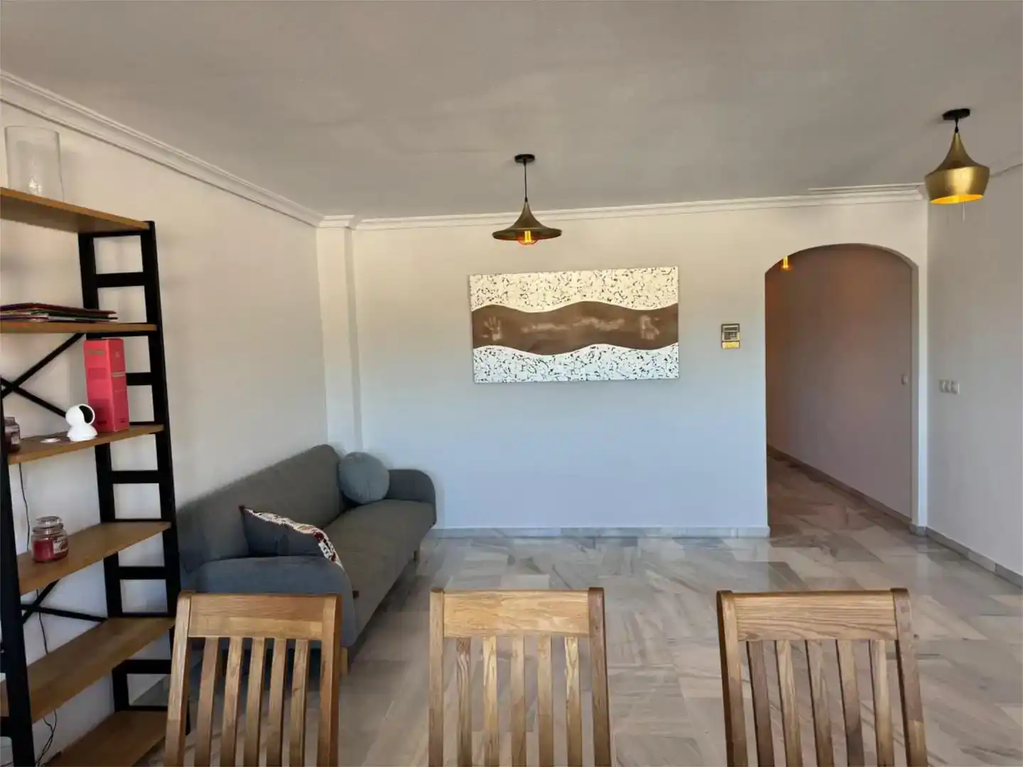 Sala d'estar de Apartament en venda en Calpe / Calp amb Aire condicionat, Piscina i Balcó