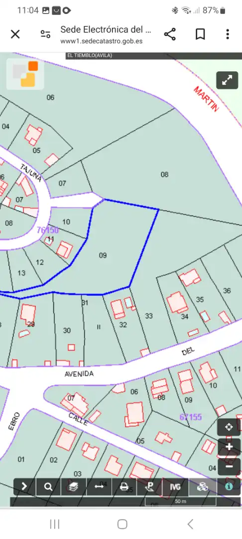 Residential land for sale in Calle Tajuña 726