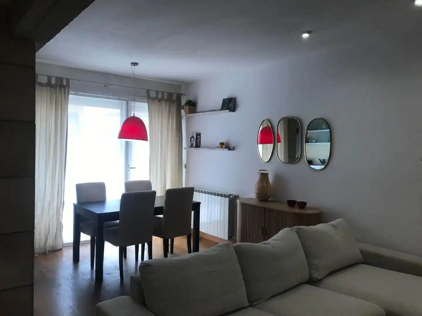 Living room of Flat for rent in Orio  with Parquet flooring, Furnished and Balcony