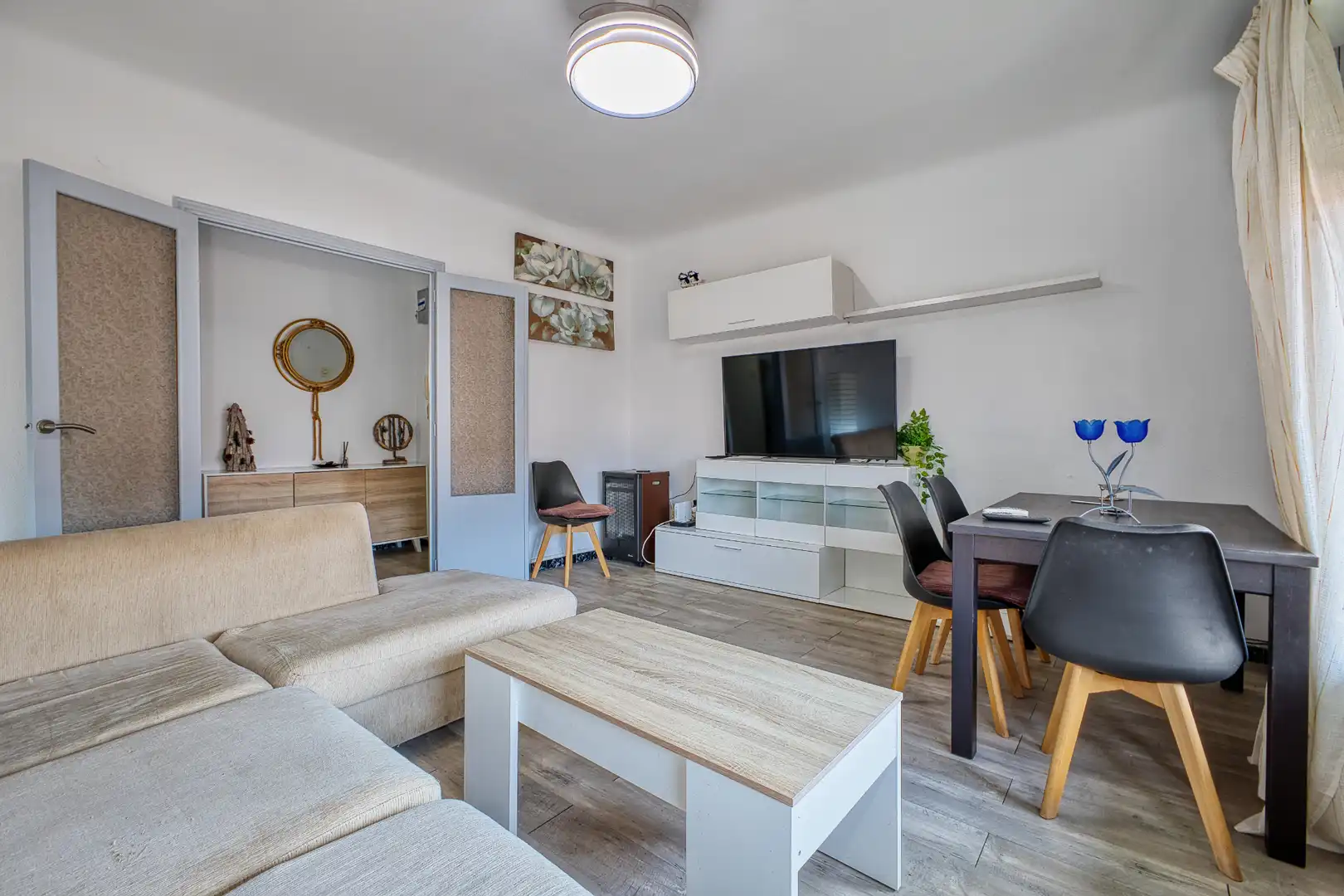 Wohnzimmer von Wohnung zur Miete in Jijona / Xixona mit Klimaanlage, Heizung und Parkett