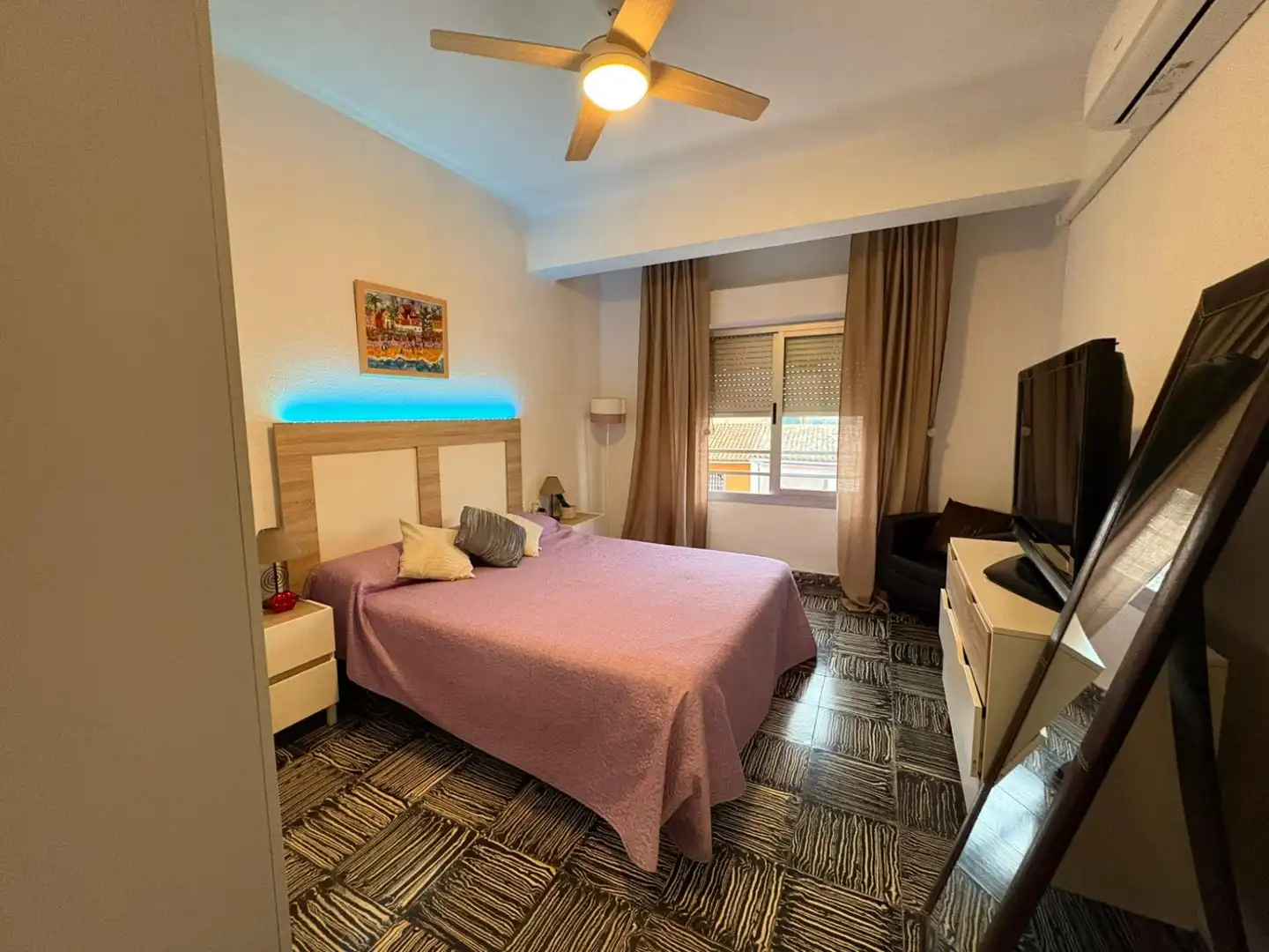 Bedroom of Flat for sale in Llanera de Ranes  with Air Conditioner, Furnished and Balcony