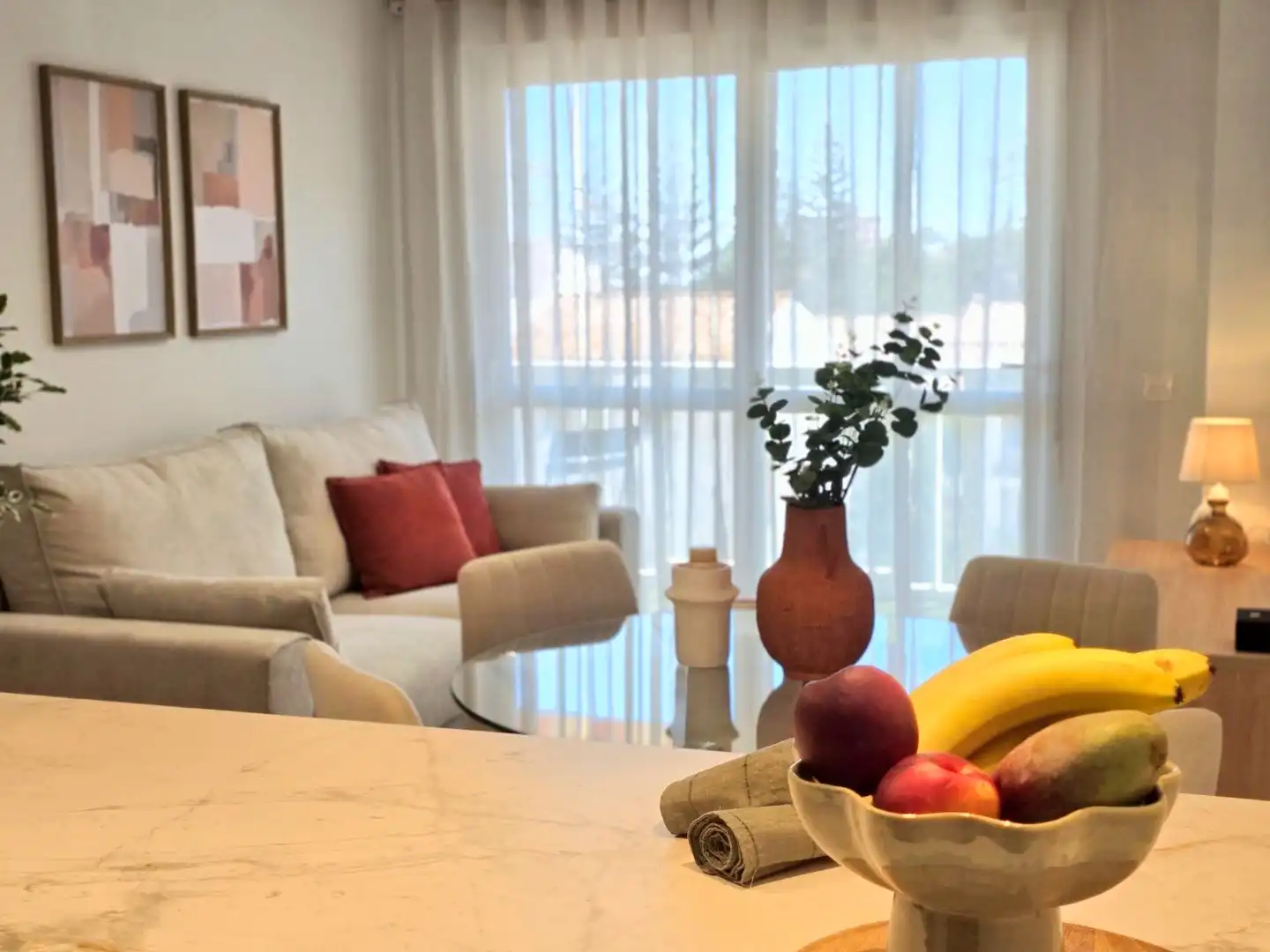 Living room of Flat for sale in Manilva  with Air Conditioner, Terrace and Balcony