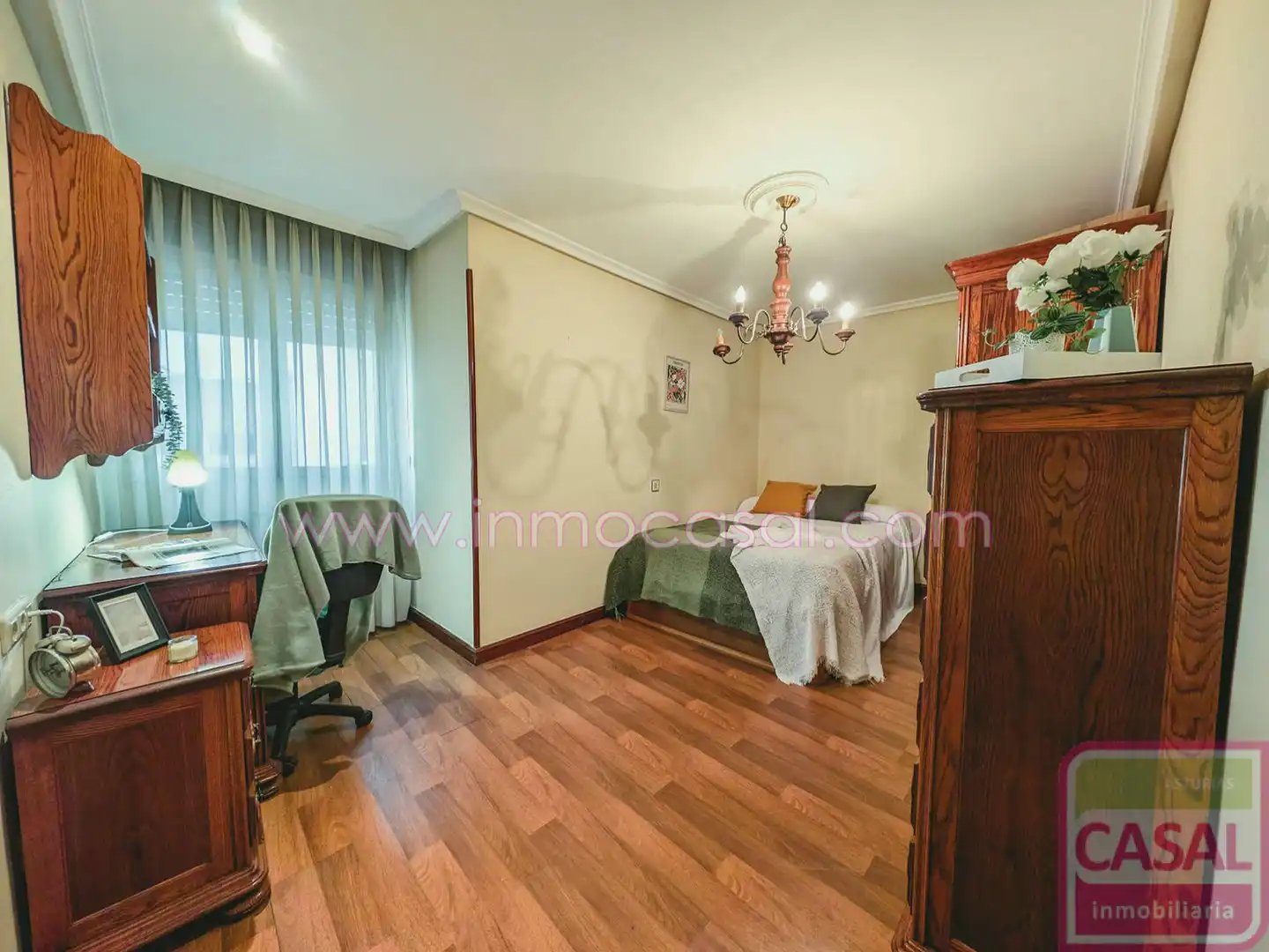 Schlafzimmer von Wohnung zum Verkauf in Mieres (Asturias) mit Heizung, Abstellraum und Möbliert