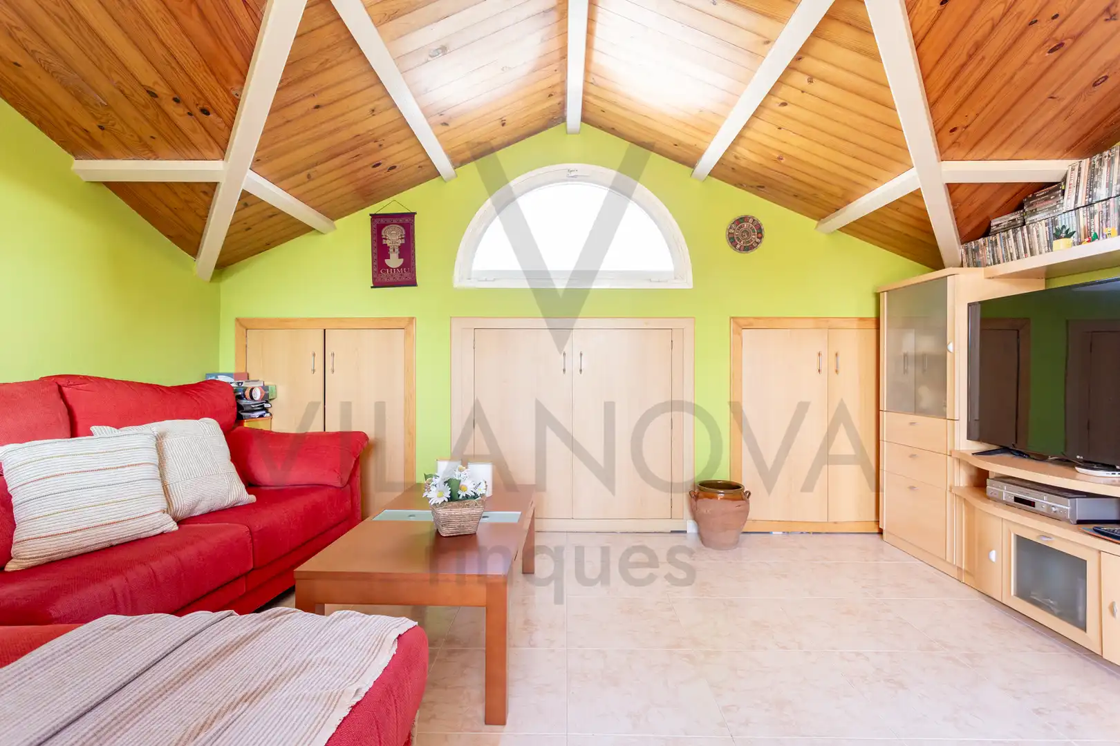 Wohnzimmer von Einfamilien-Reihenhaus zum Verkauf in Reus mit Heizung, Privatgarten und Terrasse