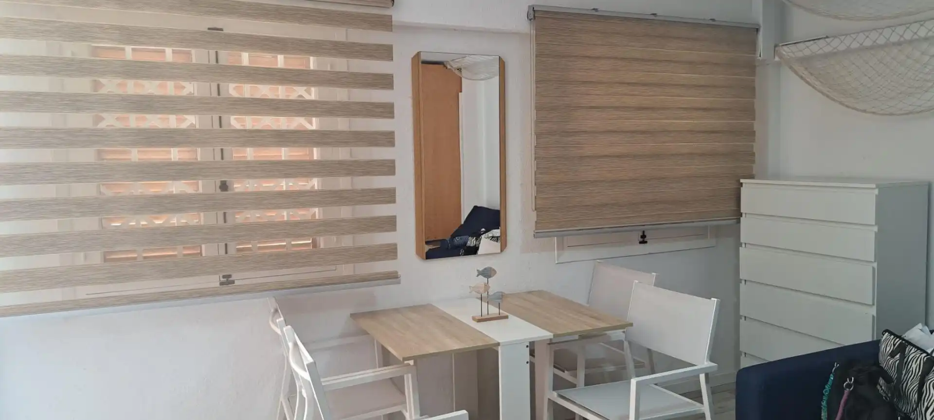 Menjador de Loft de lloguer en Santa Pola amb Aire condicionat, Jardí privat i Terrassa