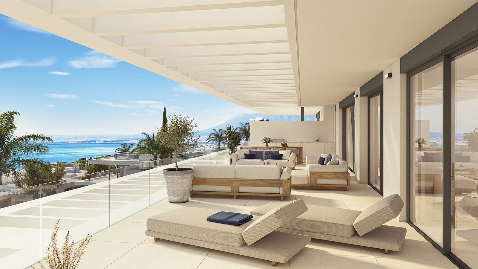 Terrace of Flat for sale in Marbella  with Air Conditioner, Heating and Private garden