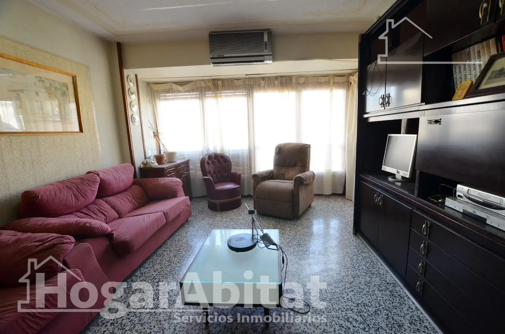 Sala d'estar de Pis en venda en Alicante / Alacant amb Aire condicionat, Terrassa i Moblat