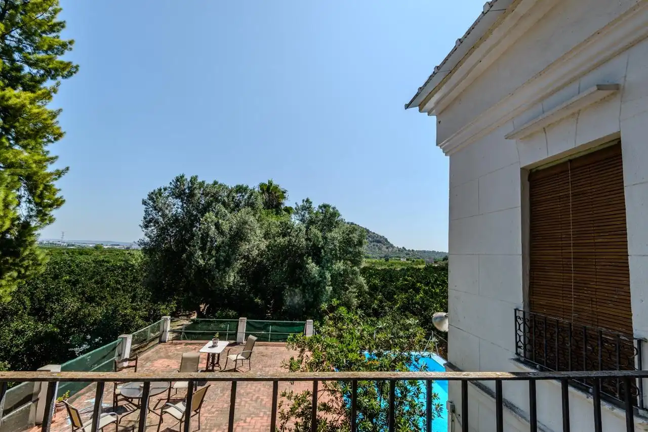 Terrassa de Finca rústica en venda en Villanueva de Castellón amb Calefacció, Jardí privat i Terrassa