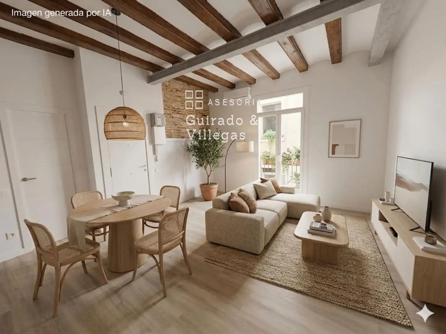 Sala d'estar de Pis en venda en Barcelona amb Aire condicionat, Parquet i Terrassa
