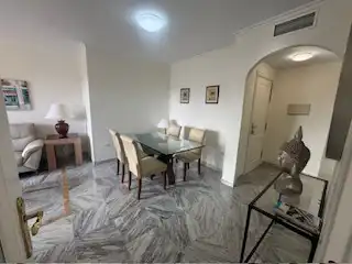 Dining room of Flat for rent in Marbella  with Air Conditioner, Terrace and Furnished