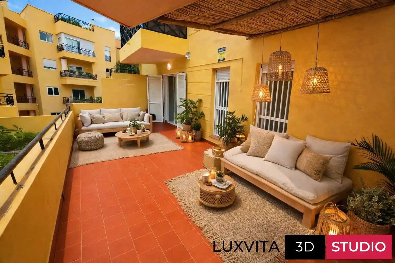 Terrasse von Wohnungen zum Verkauf in Arona mit Privatgarten, Terrasse und Alarm
