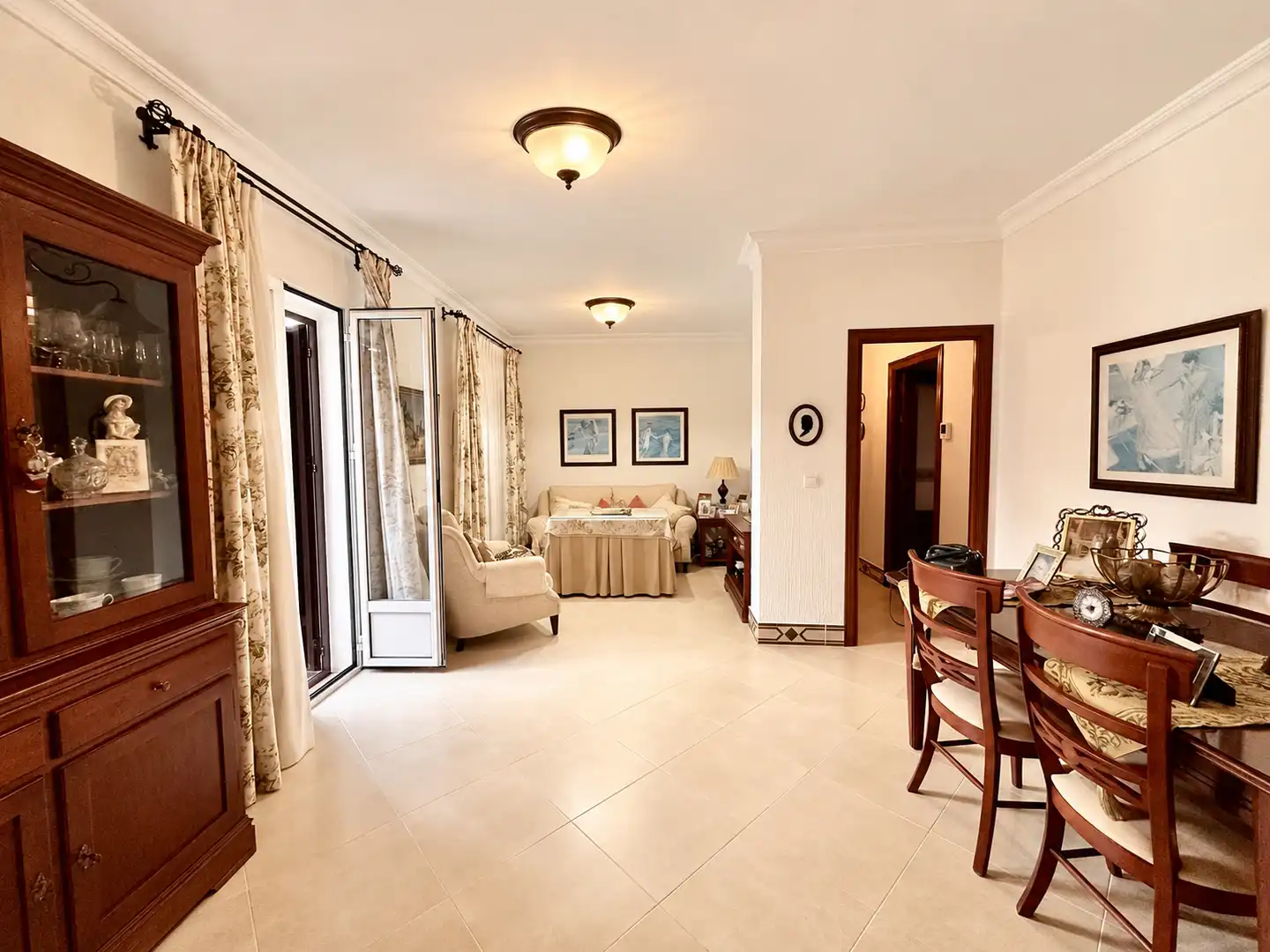 Living room of Flat for sale in Lepe  with Air Conditioner, Furnished and Oven