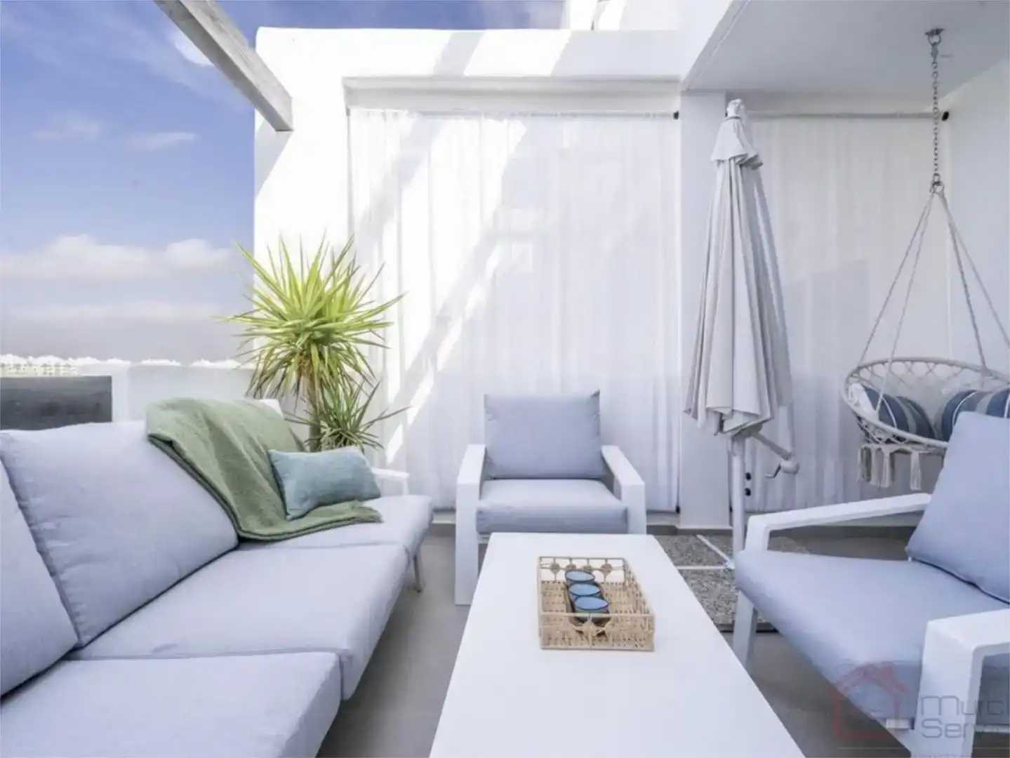 Terrace of Flat for sale in Torre-Pacheco  with Air Conditioner, Swimming Pool and Furnished