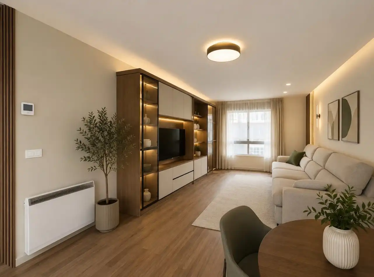 Sala de estar de Piso en venta en A Coruña Capital  con Calefacción, Parquet y Terraza