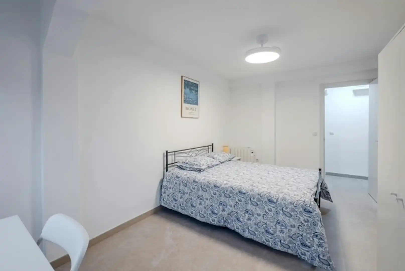 Schlafzimmer von Wohnung zur untervermieten in Madrid mit Heizung und Waschmaschine
