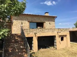 Vista exterior de Finca rústica en venda en Terrades amb Aire condicionat, Jardí privat i Parquet