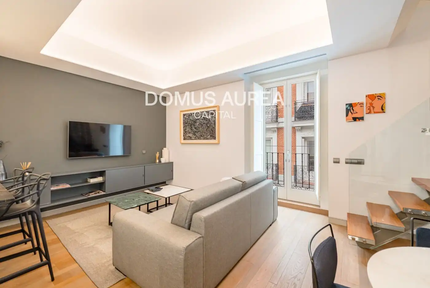 Sala de estar de Dúplex de alquiler en Madrid con Calefacción, Terraza y Amueblado