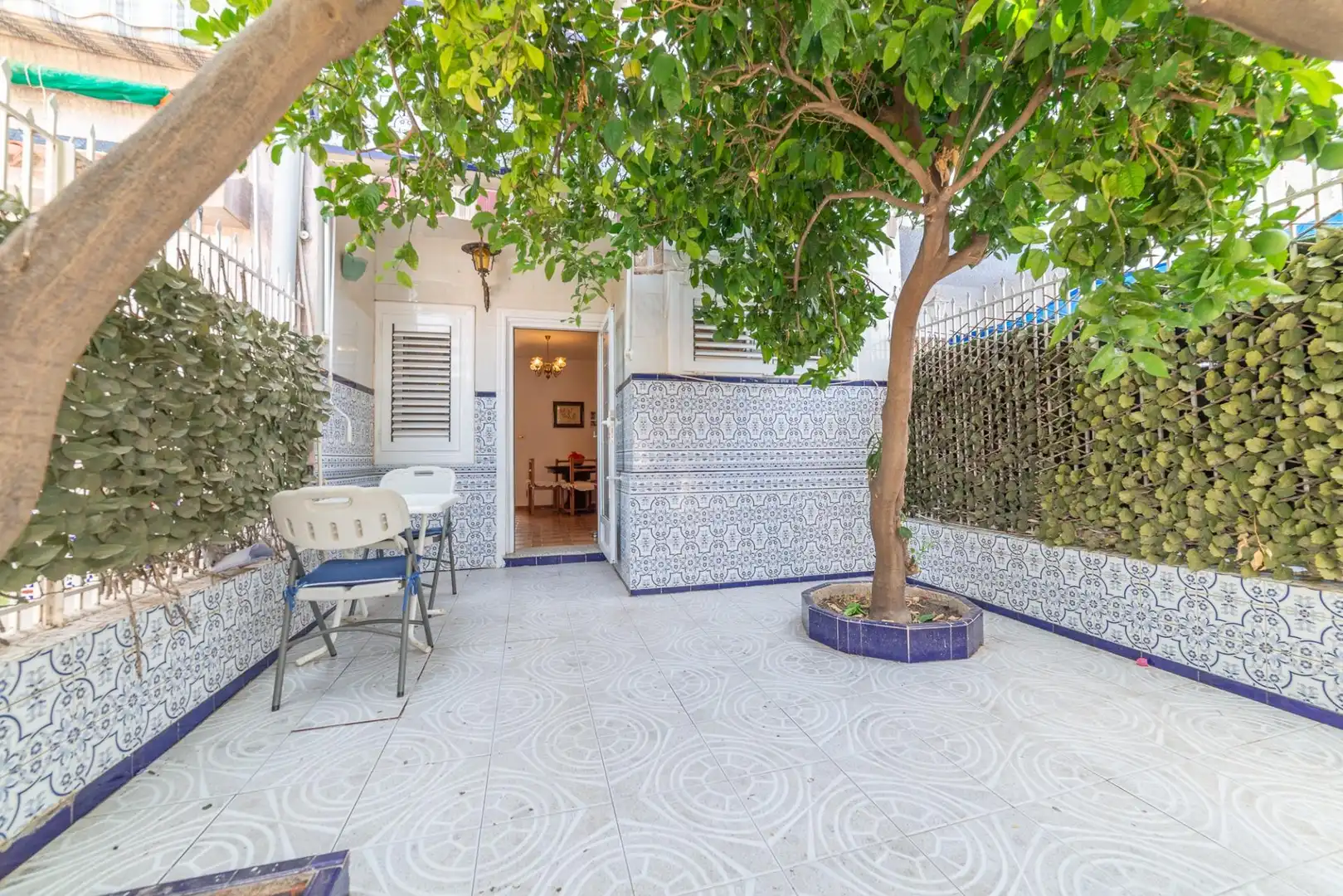 Terrassa de Casa adosada en venda en San Javier amb Aire condicionat, Jardí privat i Moblat