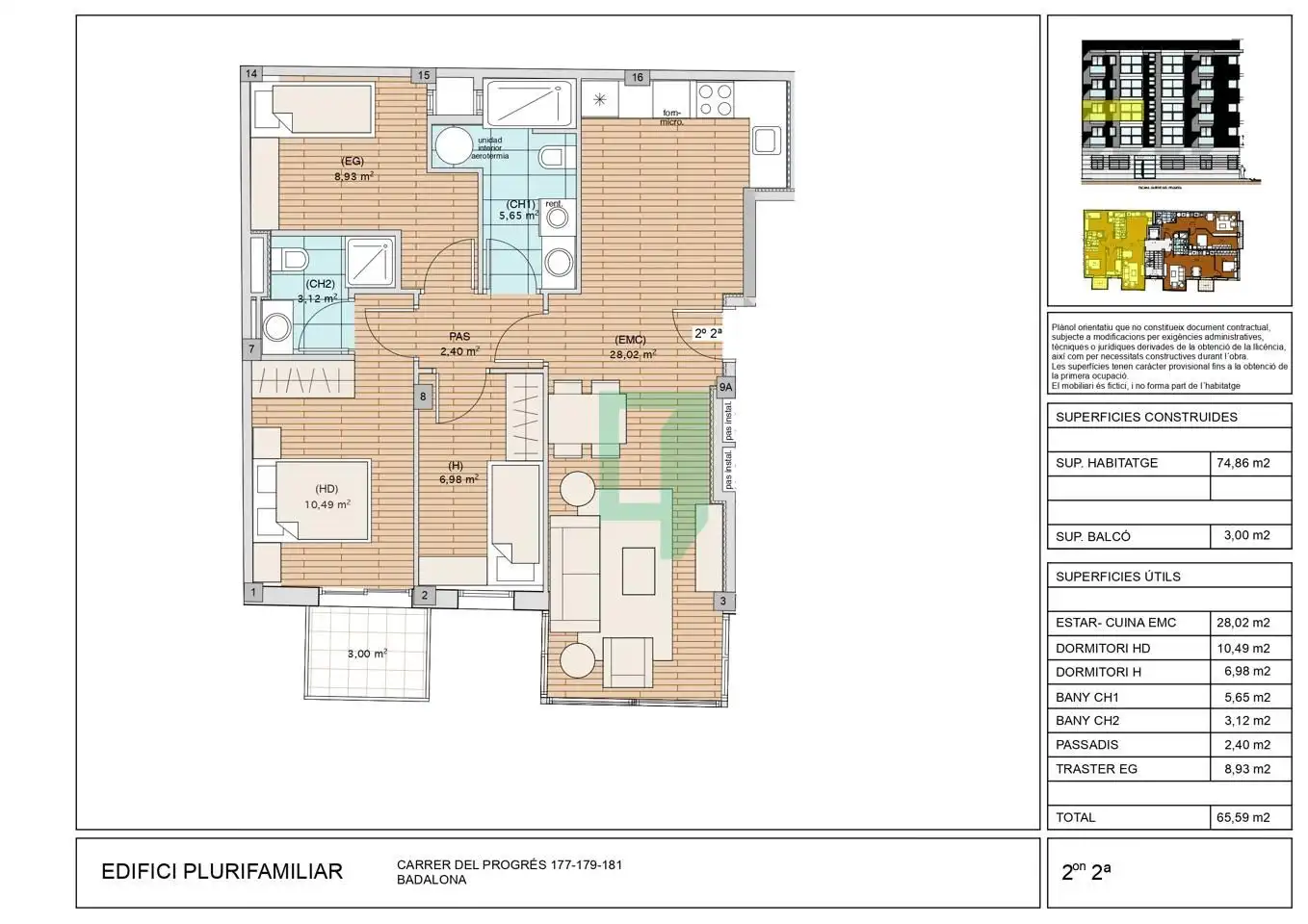Piso en venta en Badalona con Aire acondicionado y Terraza