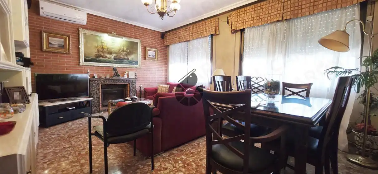 Sala de estar de Casa o chalet en venta en Palomares del Río con Aire acondicionado, Jardín privado y Piscina