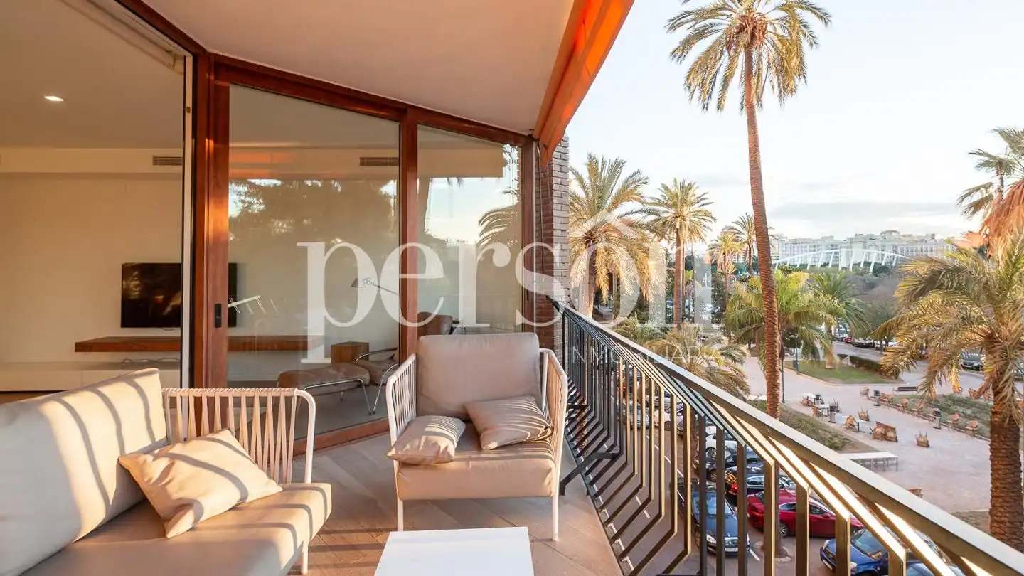 Terraza de Piso de alquiler en Valencia con Aire acondicionado, Terraza y Amueblado