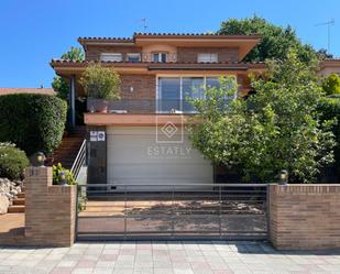 Exterior view of House or chalet for sale in Santa Coloma de Farners  with Air Conditioner, Heating and Private garden