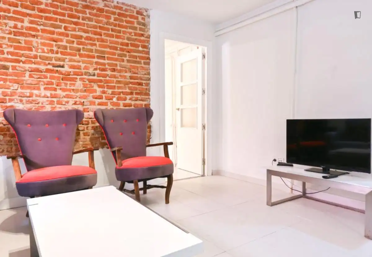 Sala d'estar de Apartament de lloguer en Madrid amb Calefacció, Moblat i Forn