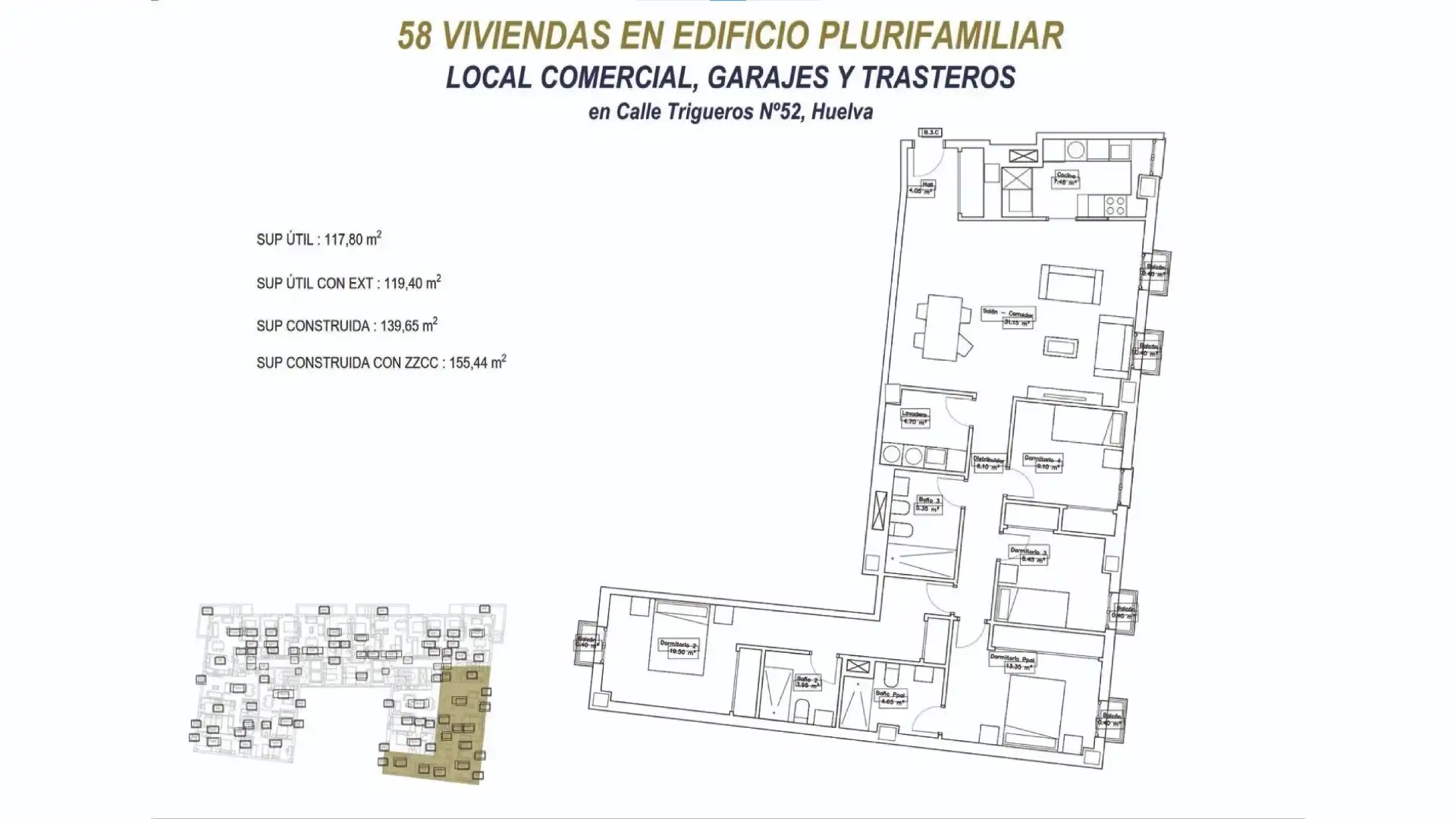 New build Flat with lift for sale in Calle Fuenteheridos 14