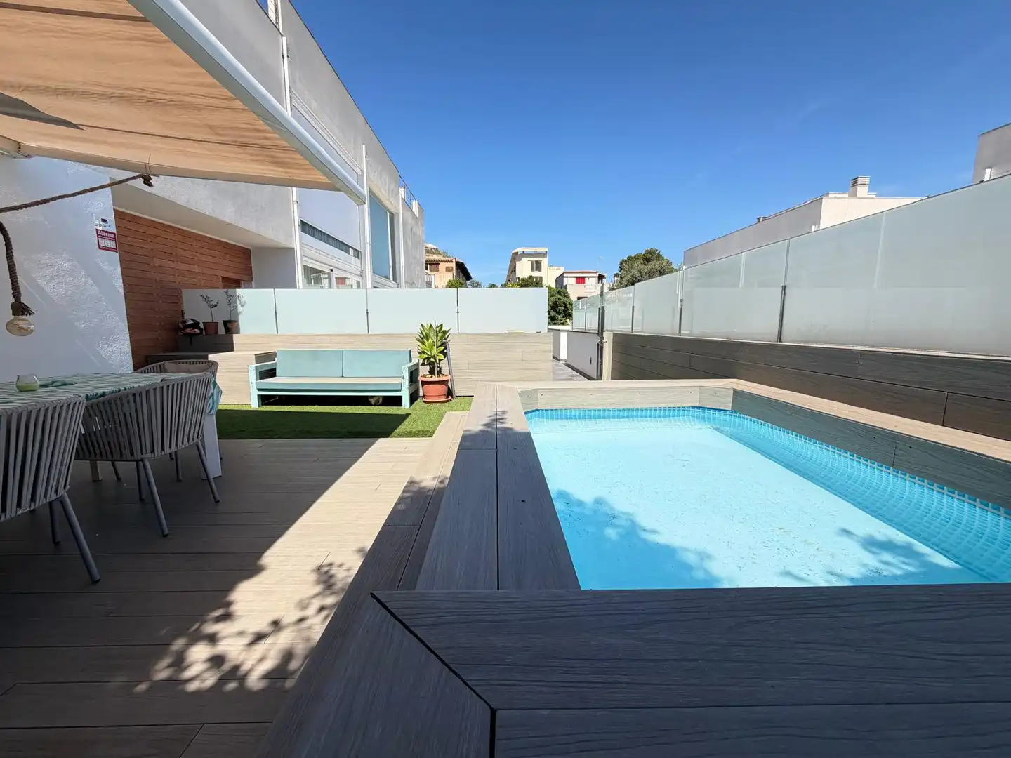 Piscina de Casa adosada en venda en  Palma de Mallorca amb Aire condicionat, Calefacció i Parquet