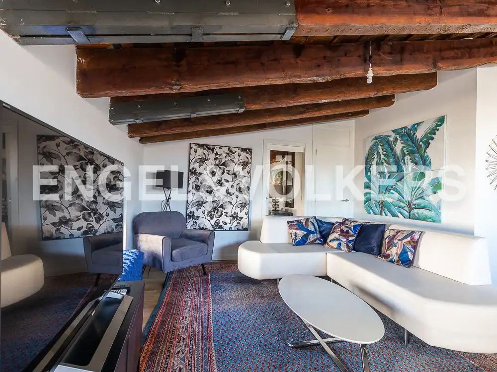 Sala d'estar de Àtic de lloguer en Valencia amb Aire condicionat, Calefacció i Parquet