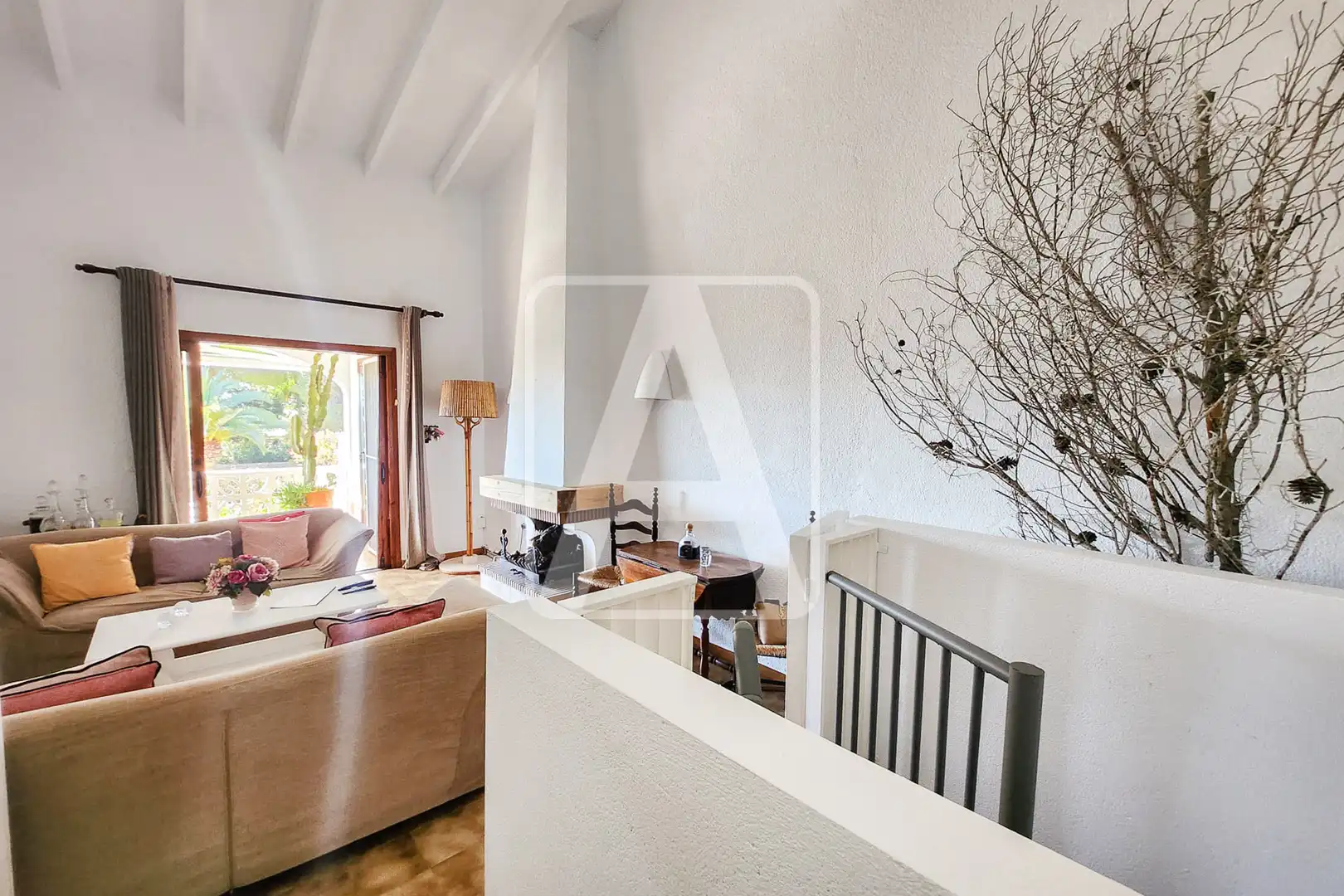 Sala d'estar de Casa adosada en venda en Benissa amb Aire condicionat, Calefacció i Jardí privat