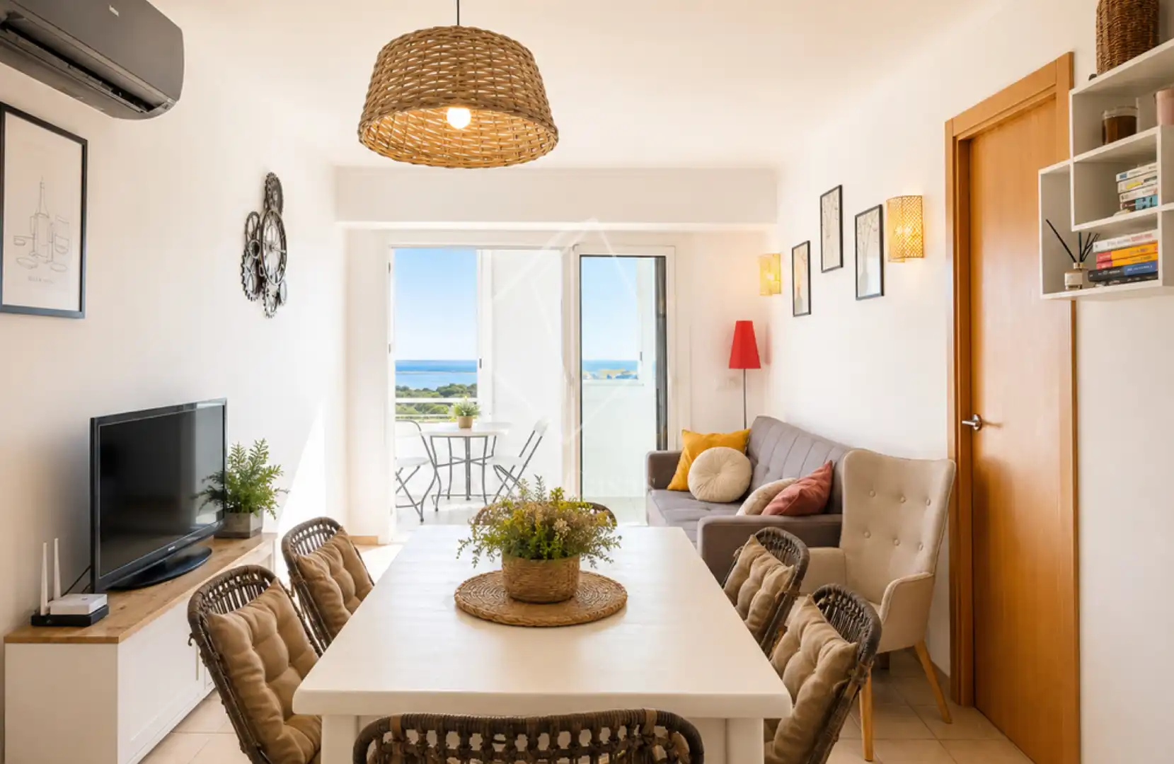 Wohnzimmer von Wohnungen zum Verkauf in Empuriabrava mit Klimaanlage, Terrasse und Möbliert