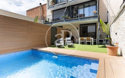 Swimming pool of Single-family semi-detached for sale in Sabadell  with Air Conditioner, Heating and Terrace