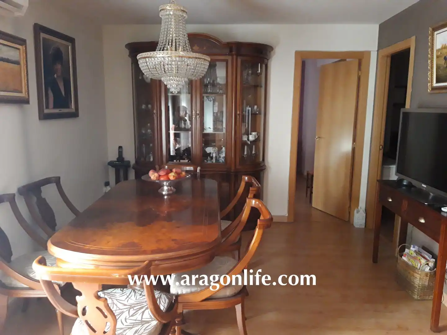 Comedor de Casa o chalet en venta en Caspe con Aire acondicionado, Parquet y Amueblado