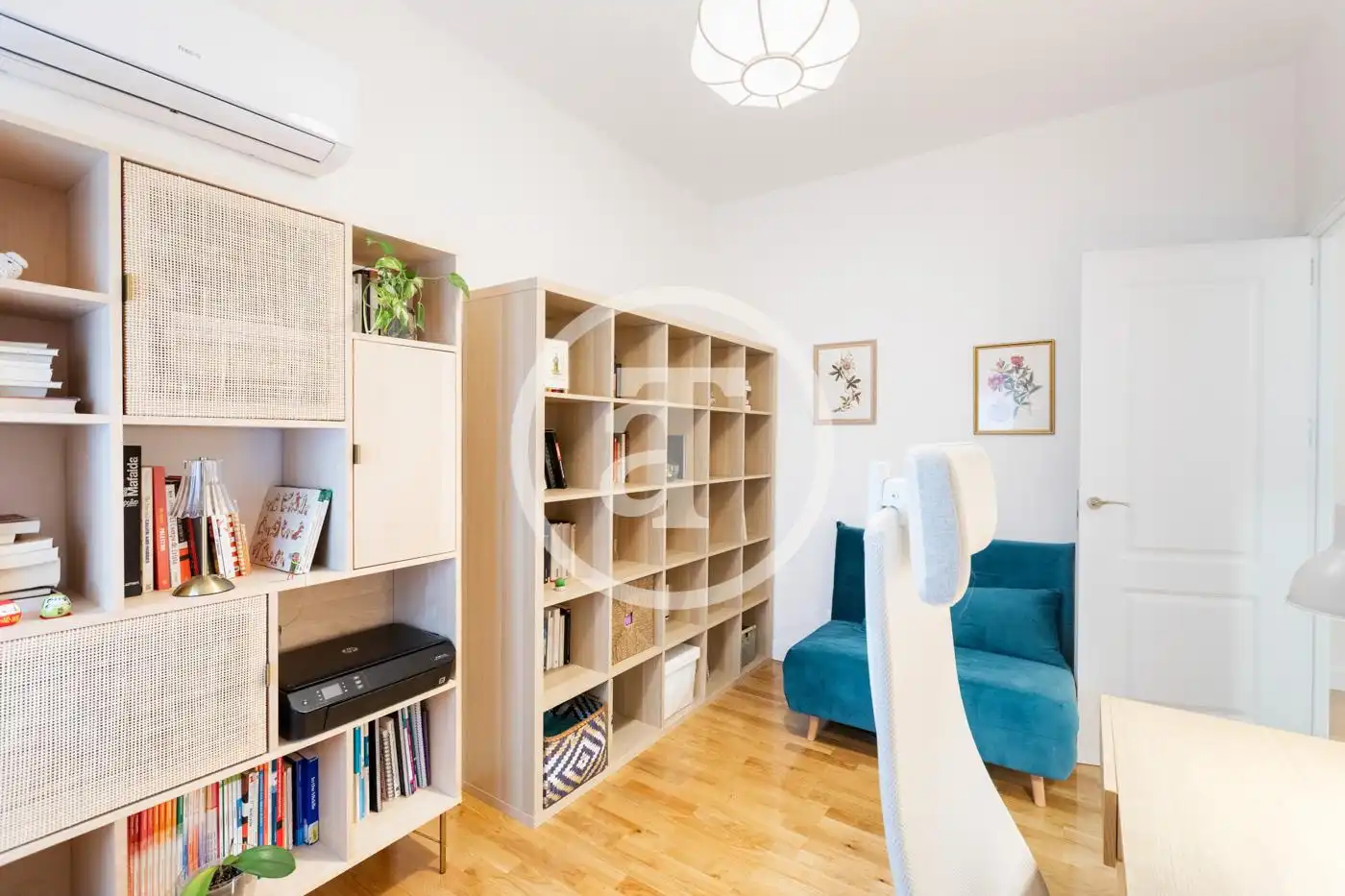 Schlafzimmer von Wohnung zur Miete in Madrid mit Klimaanlage, Heizung und Möbliert