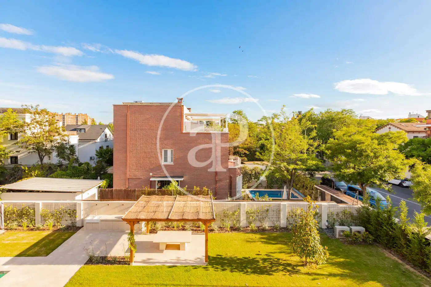 Garden of Houses for rent in Madrid  with Air Conditioner, Heating and Private garden