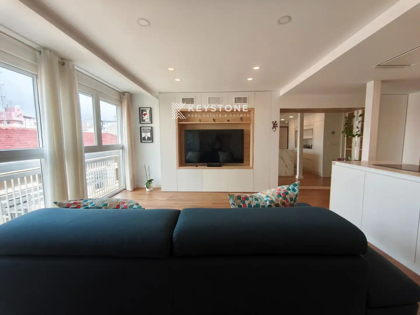 Wohnzimmer von Wohnung zur Miete in Alicante / Alacant mit Klimaanlage, Heizung und Möbliert