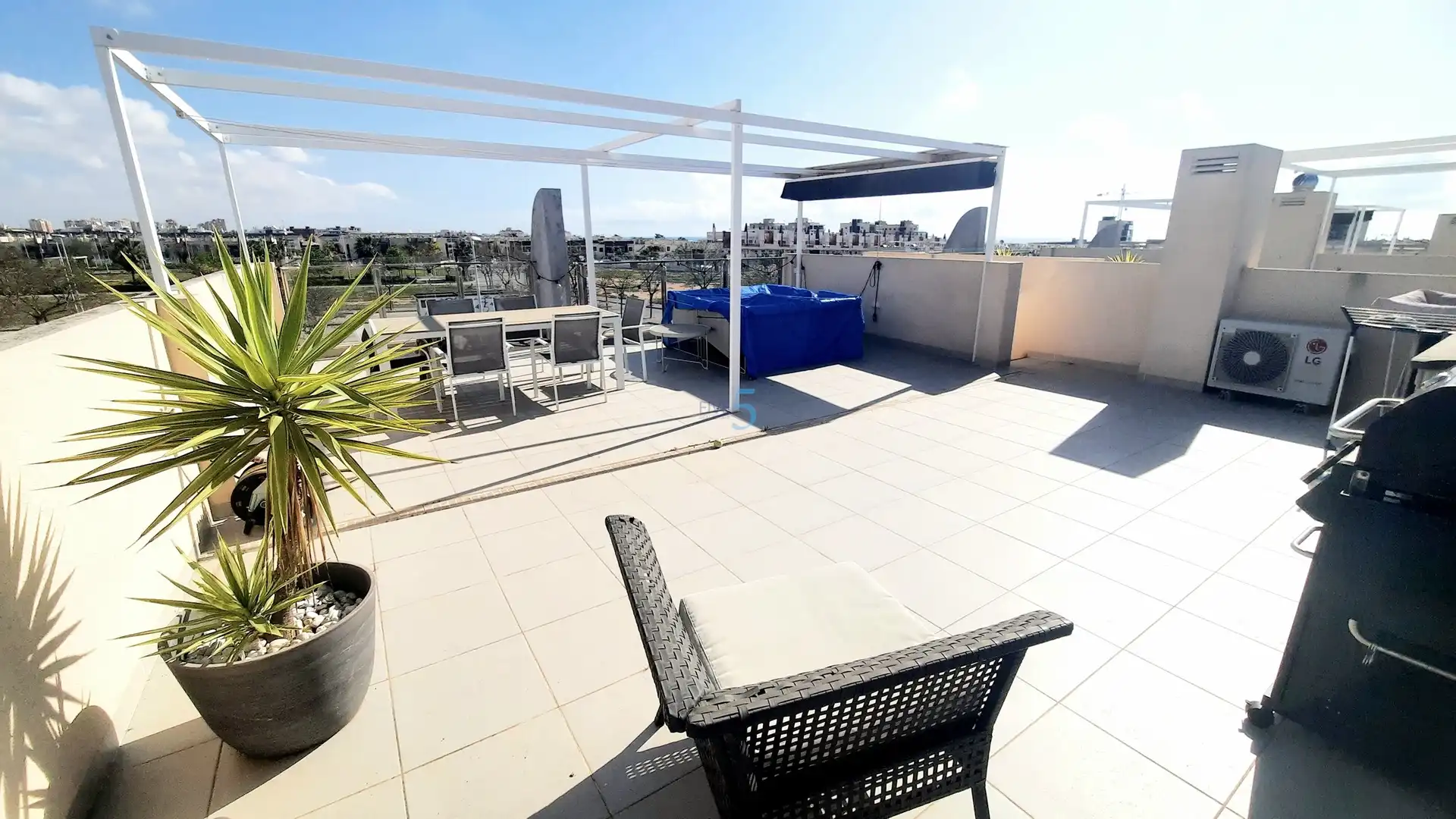 Terrace of Flat for sale in Pilar de la Horadada  with Air Conditioner, Heating and Swimming Pool
