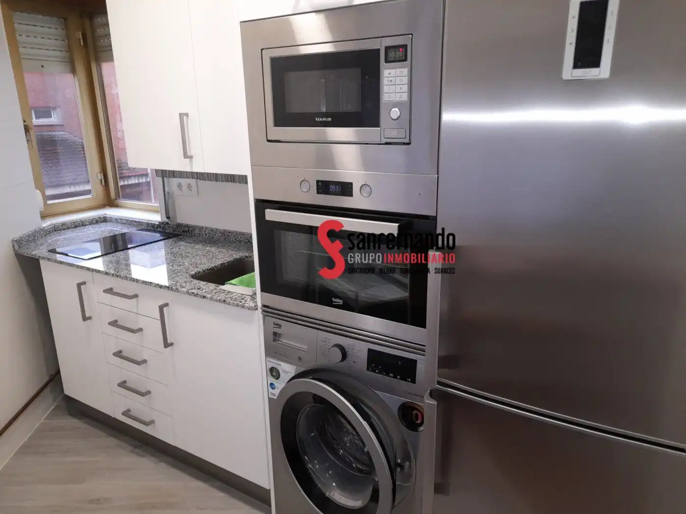 Küche von Wohnung zur Miete in Santander mit Heizung, Parkett und Terrasse