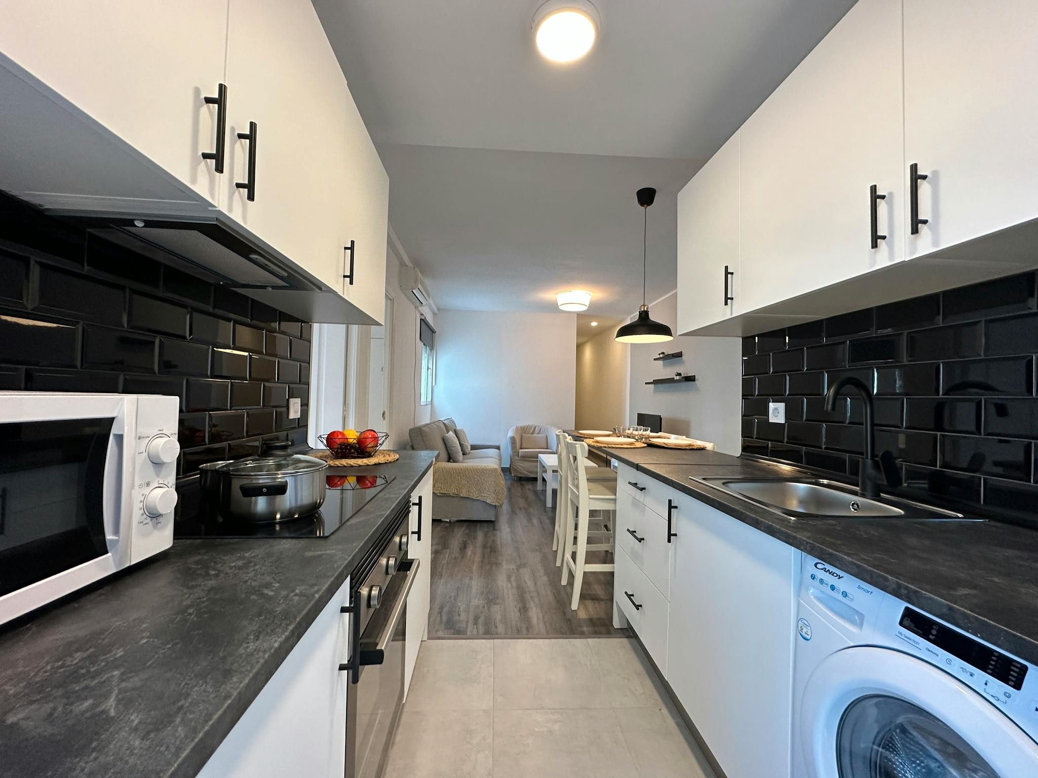 Kitchen of Flat to rent in  Madrid Capital  with Air Conditioner, Heating and Furnished