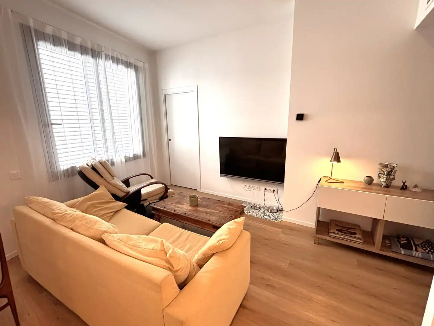Living room of Flat for rent in Sant Pol de Mar  with Air Conditioner, Heating and Terrace