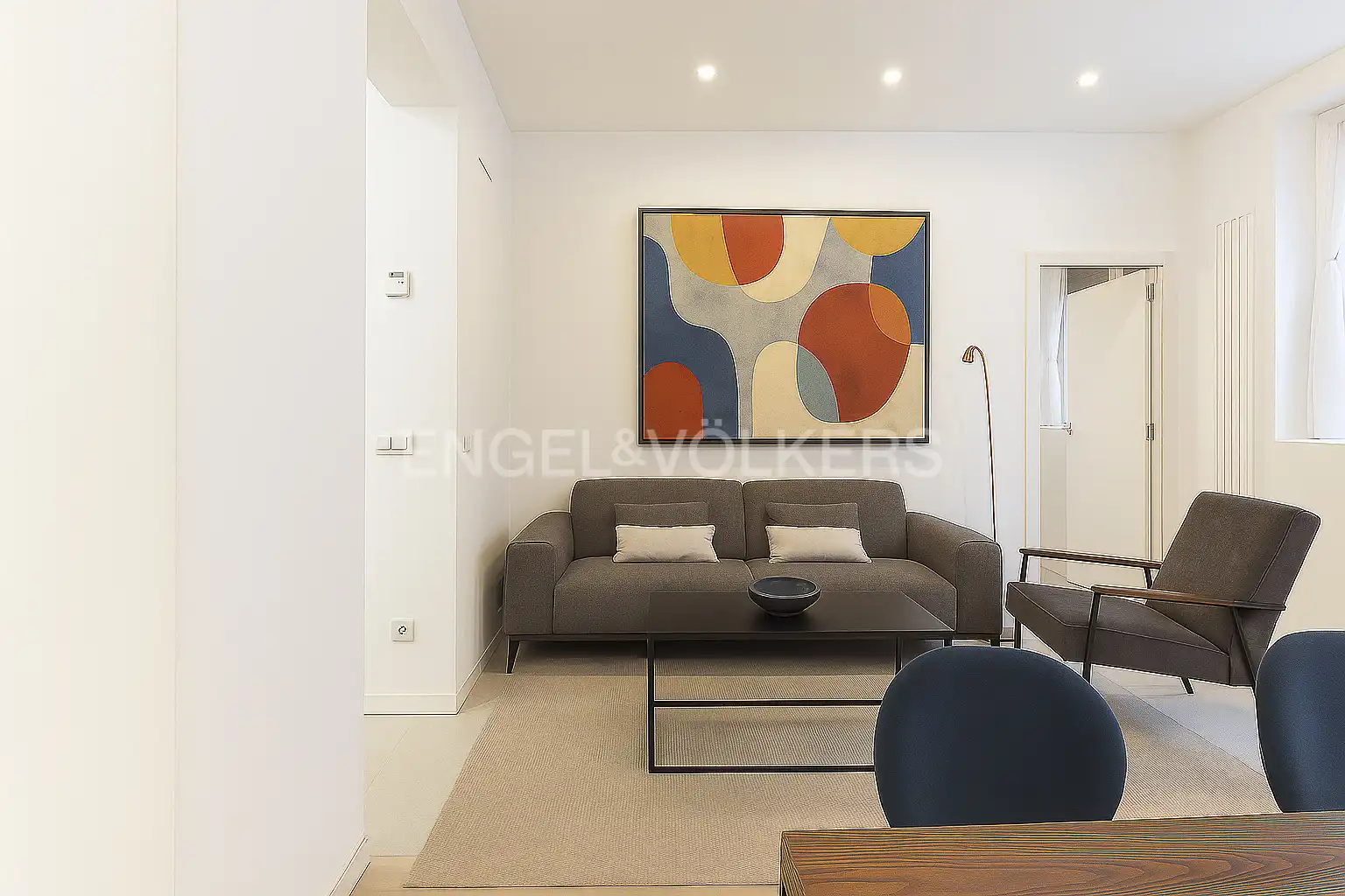 Living room of Flat for rent in Madrid  with Air Conditioner, Heating and Furnished