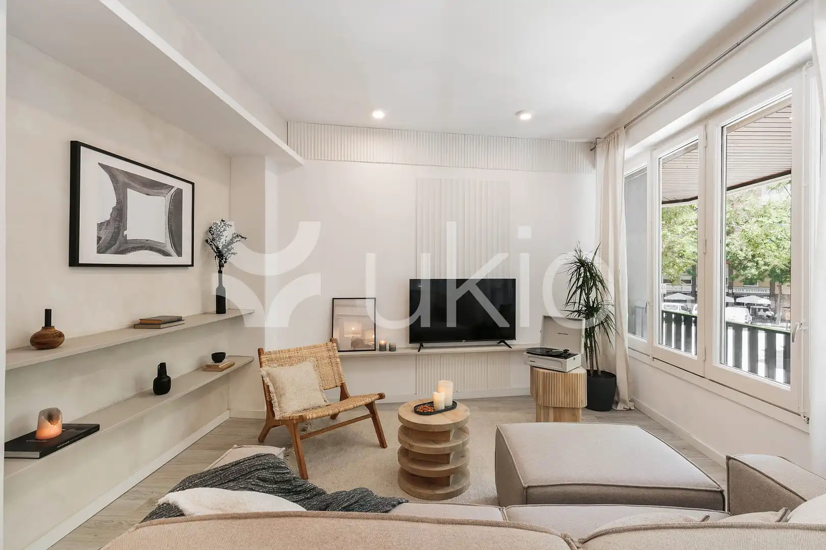 Sala d'estar de Apartament de lloguer en Barcelona amb Aire condicionat, Calefacció i Moblat